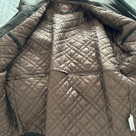 100% Suede leather Mens Jacket New removable weather guard - Picture 4 of 8